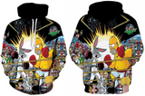 Simpson Digital Print Casual Hooded Pullover for Men and Women