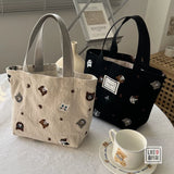 Original Embroidery Lunch Box Handbag