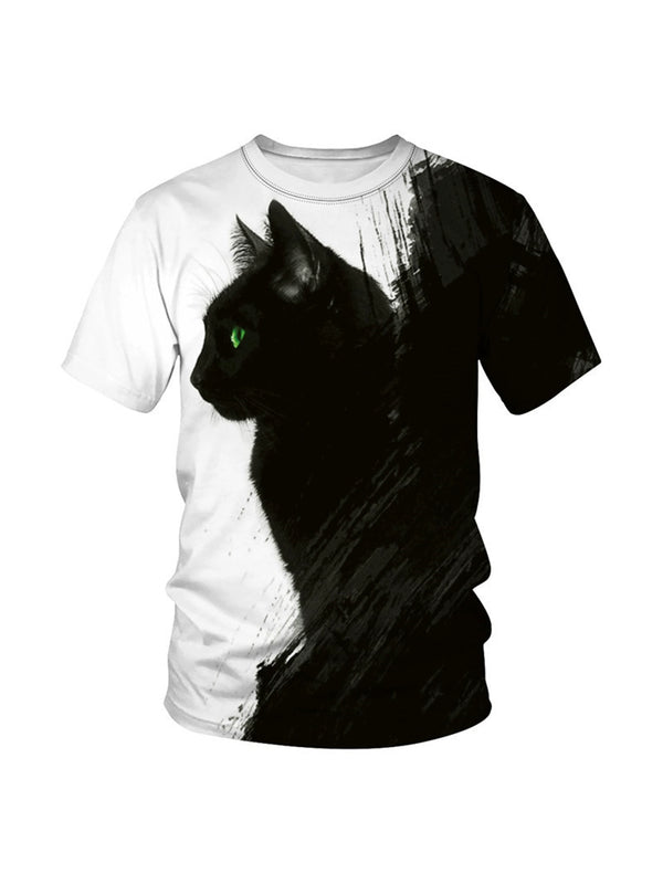 Men's Three-Dimensional Round Neck Short Sleeve T-shirt