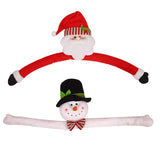 Peek-a-Boo Christmas Santa - Snowman Christmas Tree-Hugger Decoration