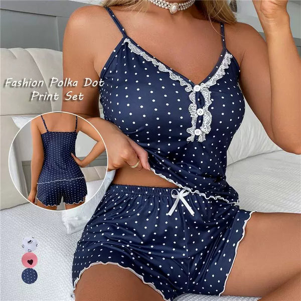 TS Set Lace Pijama Suit Sleepwear For Women Sexy Pajama Suit