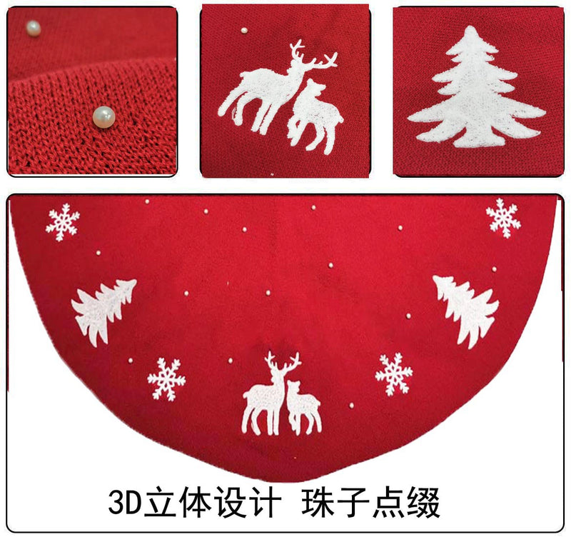 Elk Snowflake Christmas Tree Apron