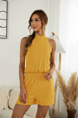 Hollow Out Neck Strapless Short Jumpsuit