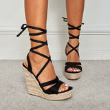 Women's Lace Up Wedge Sandals