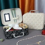 Portable Single Layer with Mirror Cosmetic Bag