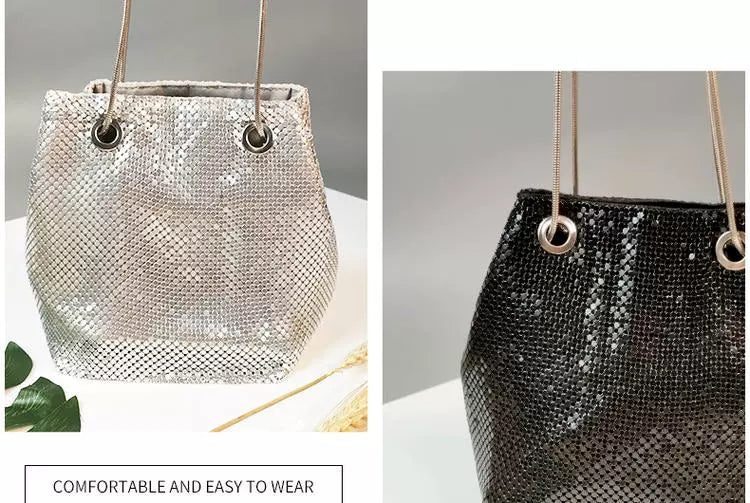 Sequin Crossbody Mini Chain Bag