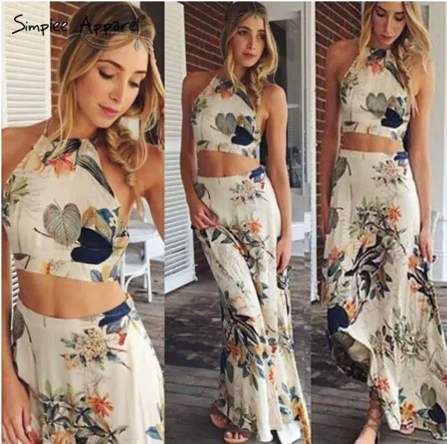 Floral Midriff Outfit