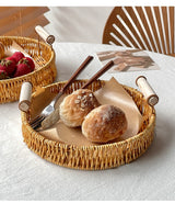 Afternoon Tea Dessert Cake Rattan Basket Fruit Plate