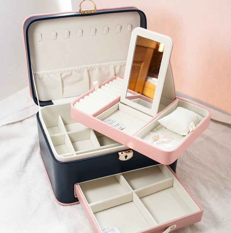 Leather Unicorn Pink Jewelry Box