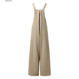 Solid Button Strap One-Piece Culotte