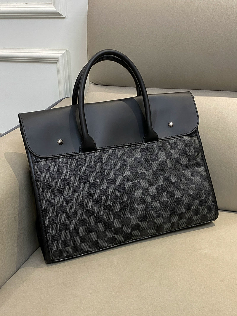 Business Gingham Horizontal Abrasion Resistant Handbag