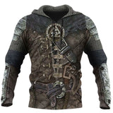 Men's Totem Print Long Sleeves Hoodie