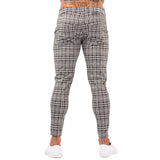 Slim Gingham Casual Ankle Banded Pants