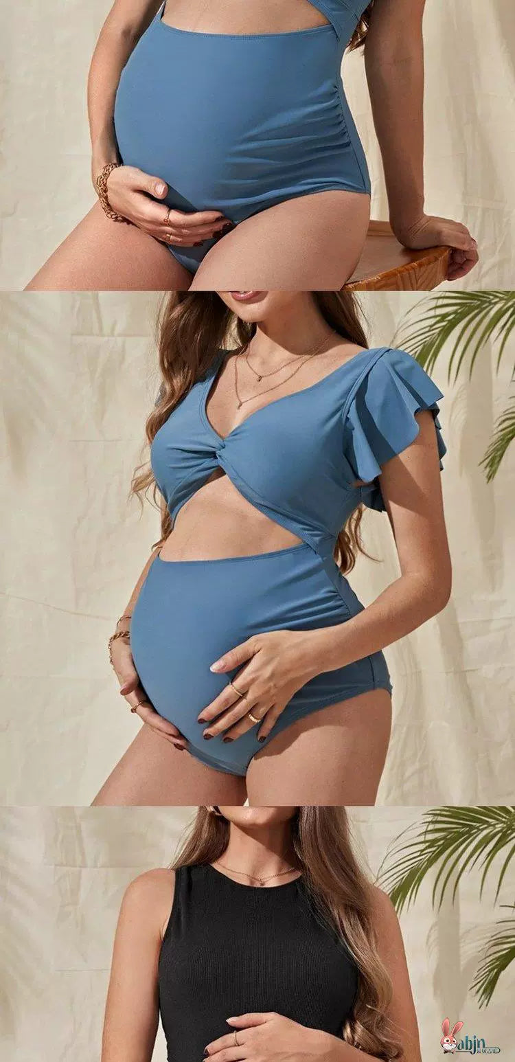 Pregnant Belly Support Swimsuit