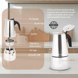 Stainless Steel Stovetop Espresso Maker