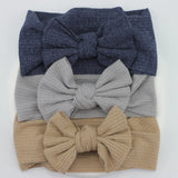 3Pcs Knit Baby Headband Bow Set