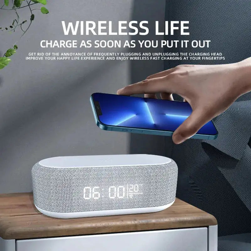 Wireless Charger Alarm Clock Time