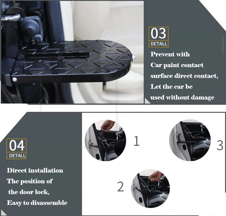 Foldable Car Roof Rack Step