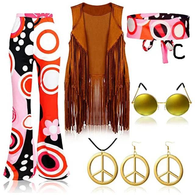 Hippie Disco 60s 70s Costume for Women