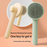 Hair Removal Comb Cat Brush Self Cleaning - The Next Door Neighbor 