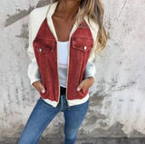 Casual Hooded Denim Patchwork Jacket