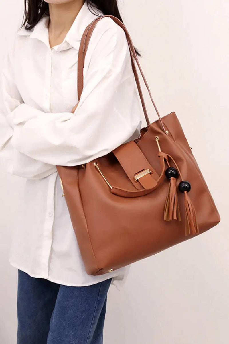 2-Piece PU Leather Bag Set - The Next Door Neighbor 