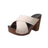 Square Platform Summer Sandals - The Next Door Neighbor 