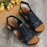 Comfort Leather Wedge Sandals - The Next Door Neighbor 