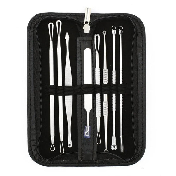 8 Piece Stainless Steel Blackhead / Acne Remover Set - The Next Door Neighbor 