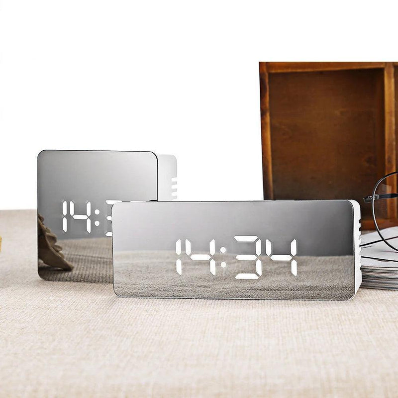 LED Mirror Digital Alarm Clock - The Next Door Neighbor 