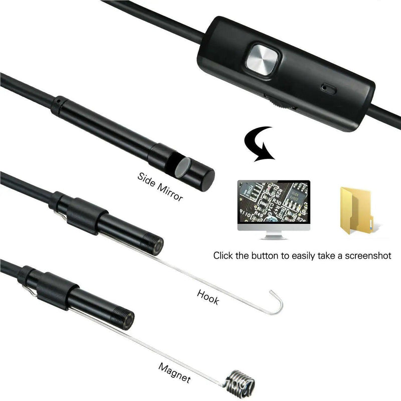 5M 6LEDs Snake Endoscope Borescope 8mm Inspection USB Camera Scope - The Next Door Neighbor 