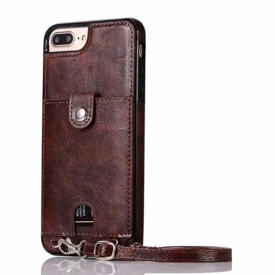 Cross Body Leather Wallet Phone Case - The Next Door Neighbor 