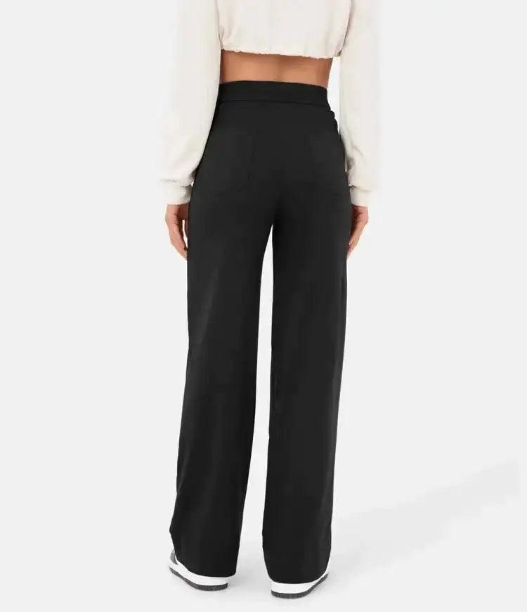 Elastic Relaxed High-Waisted Pants - The Next Door Neighbor 