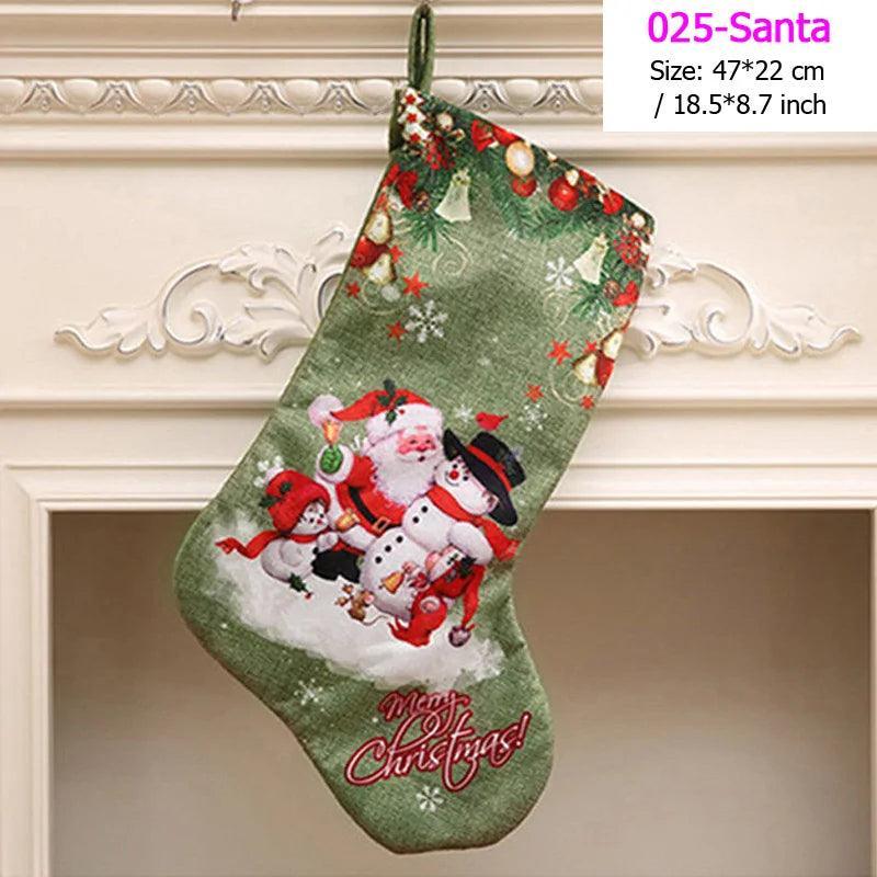 Santa Snowman Christmas Stockings - The Next Door Neighbor 