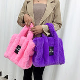 Designer Faux Fur Tote Bag - The Next Door Neighbor 