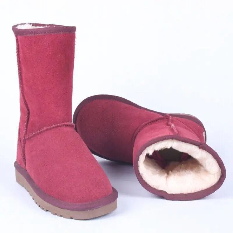 Genuine Cowhide Winter Boots - The Next Door Neighbor 