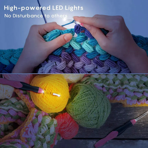 LED Lighted Crochet Hook Set