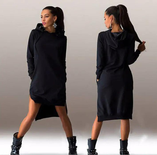 Hooded Long Sleeve Lounging Sweatshirt - The Next Door Neighbor 