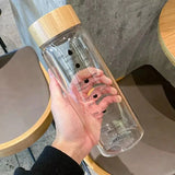 Glass Water Bottle With Time Marker