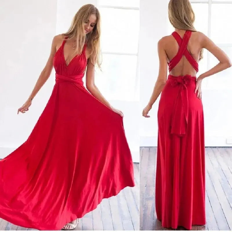 Multiway Wrap Convertible Boho Maxi Dress