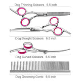 4pcs Dog Grooming Scissors Set with Safety Round Tip – Stainless Steel Scissors