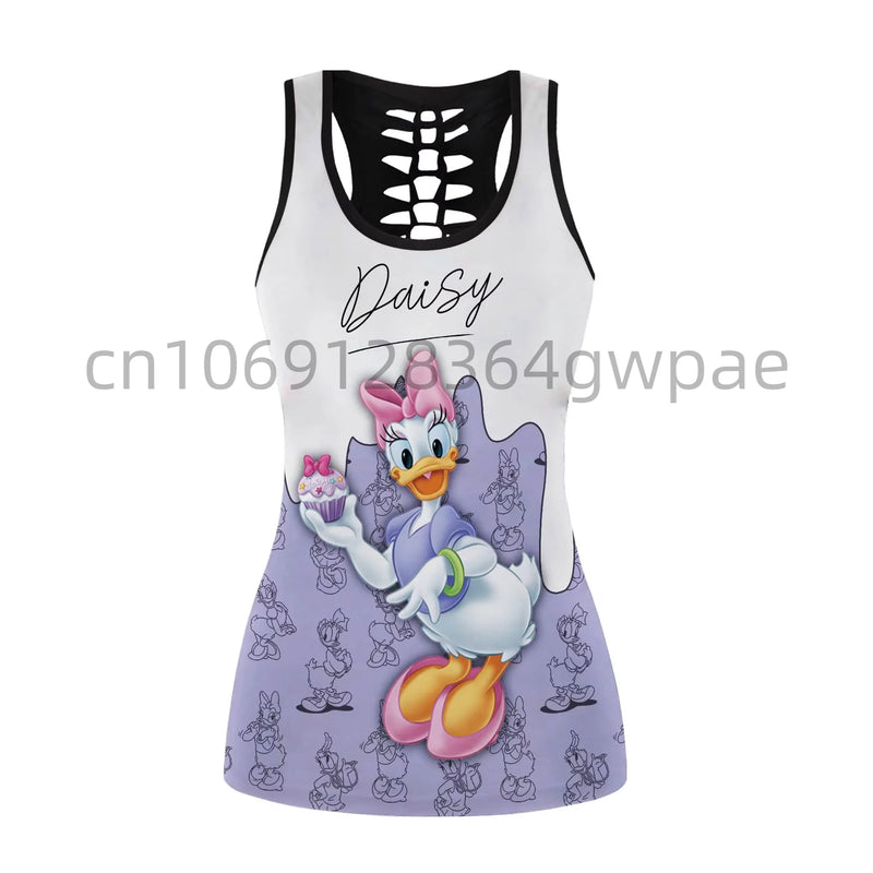 Daisy Duck Cutout Tank Top + Leggings Yoga Set