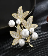 Cubic Zirconia Small Yellow Flower Brooch