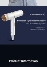 Hair Dryer Infrared Negative Ionic Blow Dryer – Hot & Cold Wind Portable Salon Hair Styler Tool