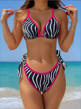 Zebra Print Swimwear - Brazilian Bathing Suit Beach Wear