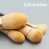 Blue 10PCS Soft-Bristled Makeup Brushes