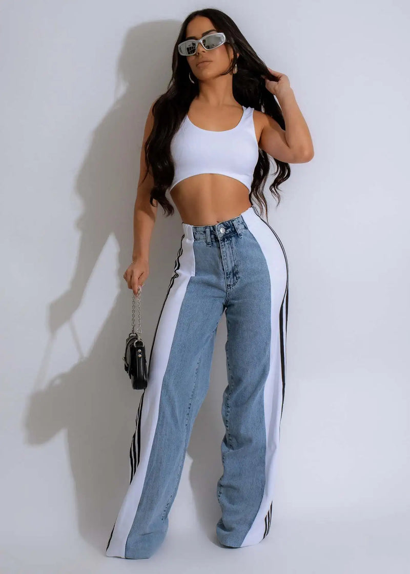 Wide Leg Jeans Cargo Pants