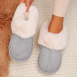 Faux Fur Thicken Plush Winter Home Slippers