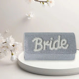 Silver Bride Glitter Bridal Clutch