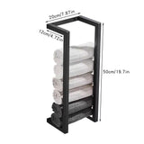 Black Towel Rack Holder - Stainless Steel